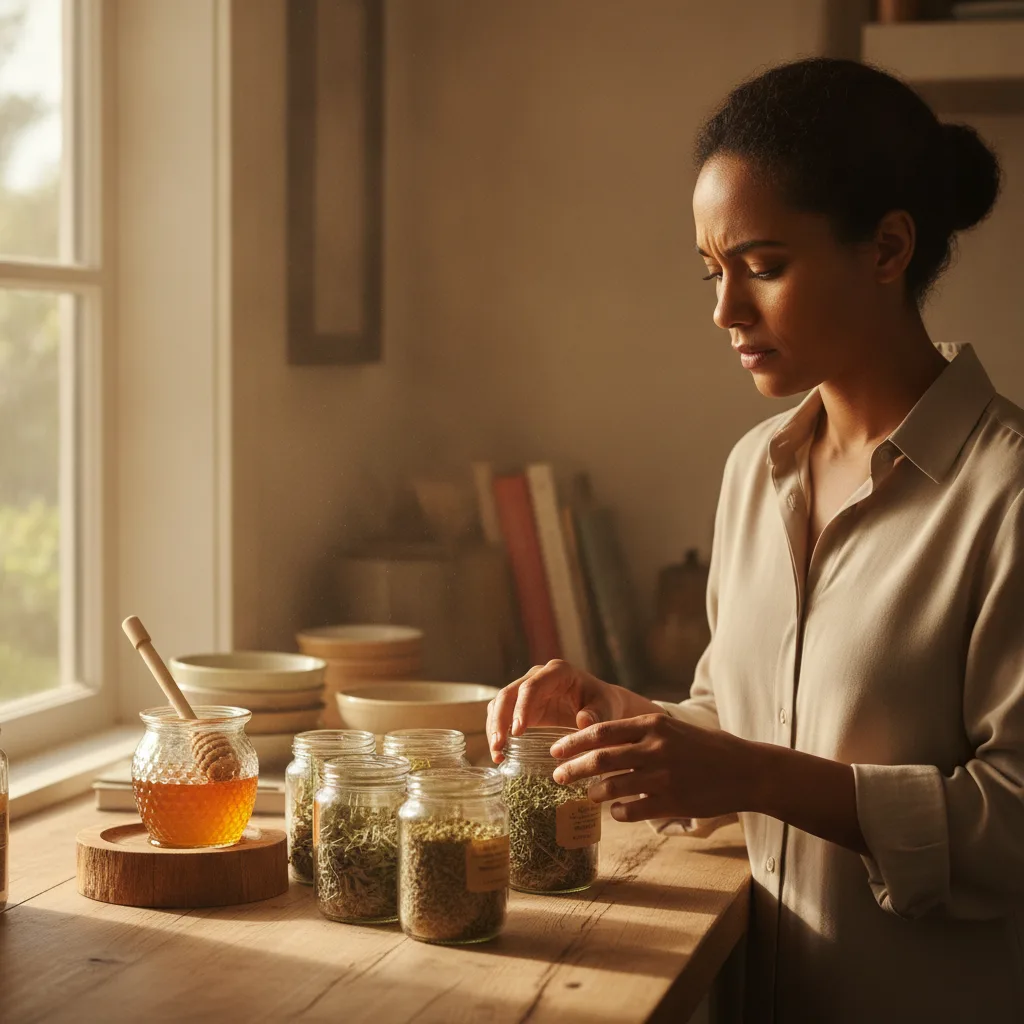 Woman choosing ingredients